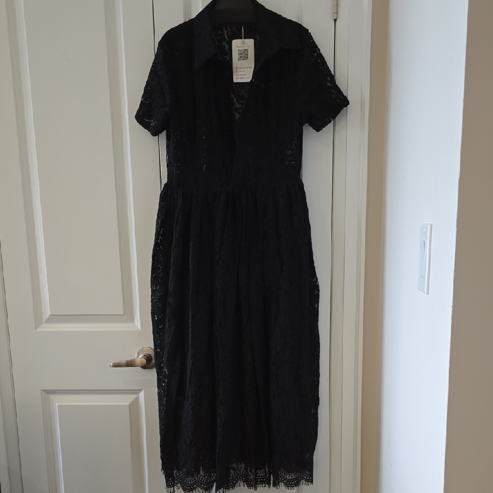 Elegant Black Lace Long Dress